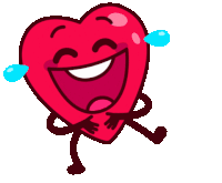 Gif animé rire coeur